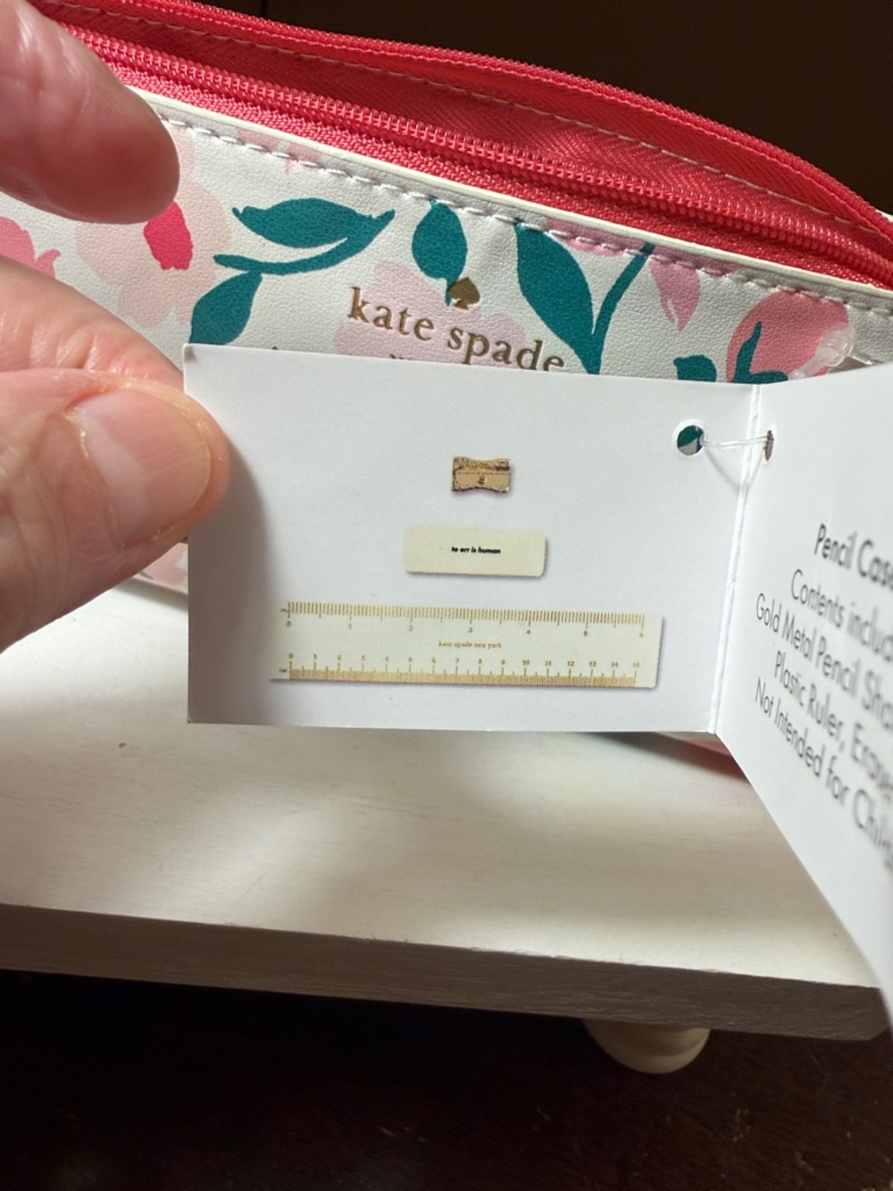 NWT Kate Spade Falling Flowers Pencil Pouch & Cosmetic Case Set - Picture 8 of 9